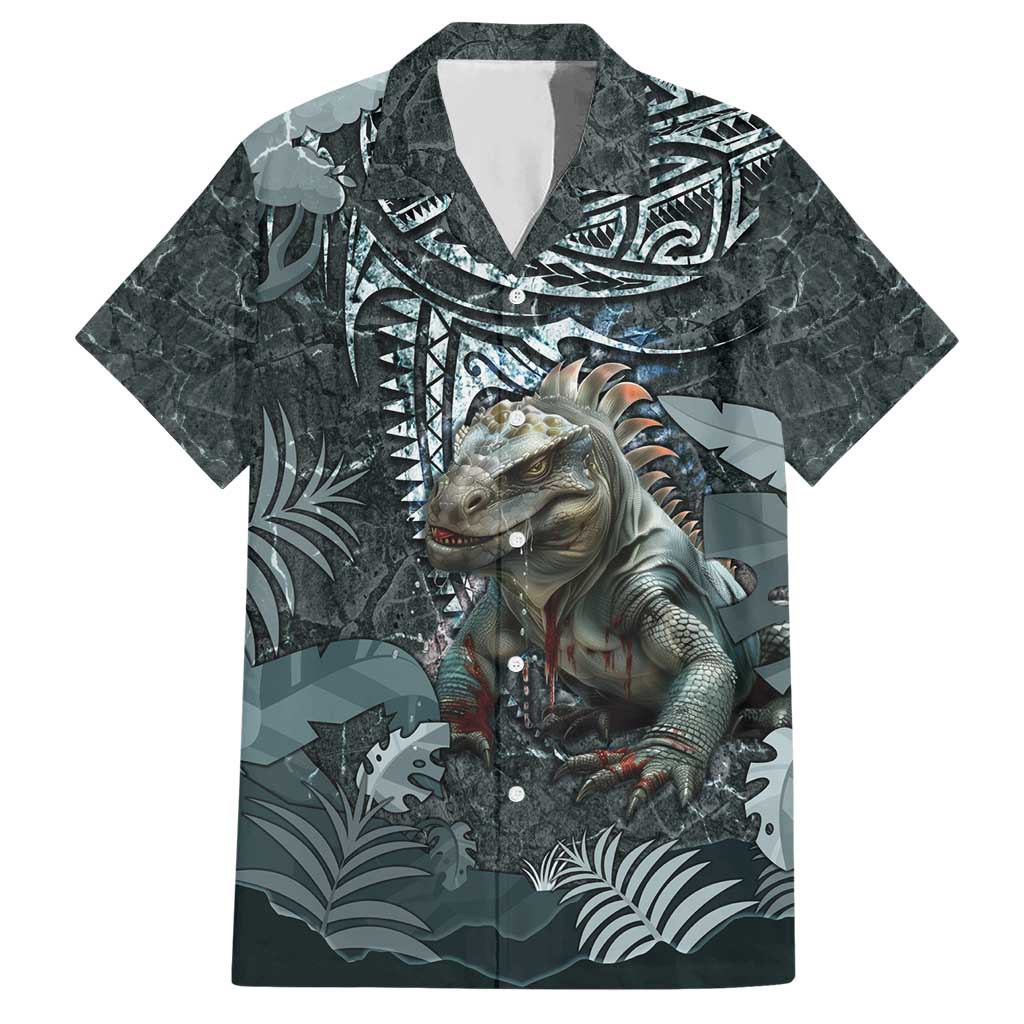 Hawaii Mo'o Lizard God Hawaiian Shirt Polynesian Style LT05 Green - Polynesian Pride