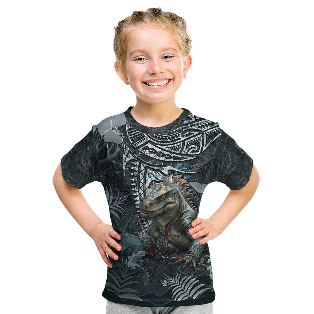Hawaii Mo'o Lizard God Kid T Shirt Polynesian Style