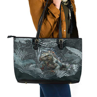 Hawaii Mo'o Lizard God Leather Tote Bag Polynesian Style LT05 - Polynesian Pride