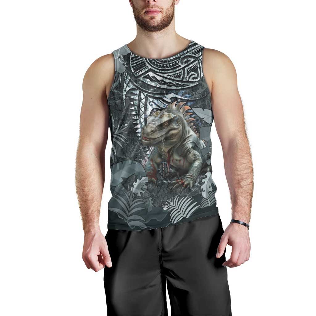 Hawaii Mo'o Lizard God Men Tank Top Polynesian Style LT05 - Polynesian Pride