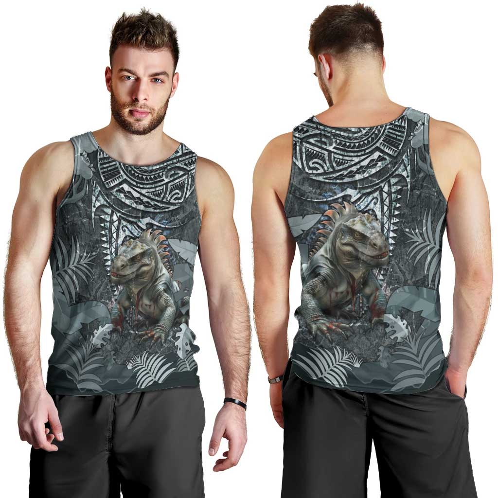 Hawaii Mo'o Lizard God Men Tank Top Polynesian Style LT05 - Polynesian Pride