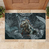 Hawaii Mo'o Lizard God Rubber Doormat Polynesian Style LT05 Green - Polynesian Pride