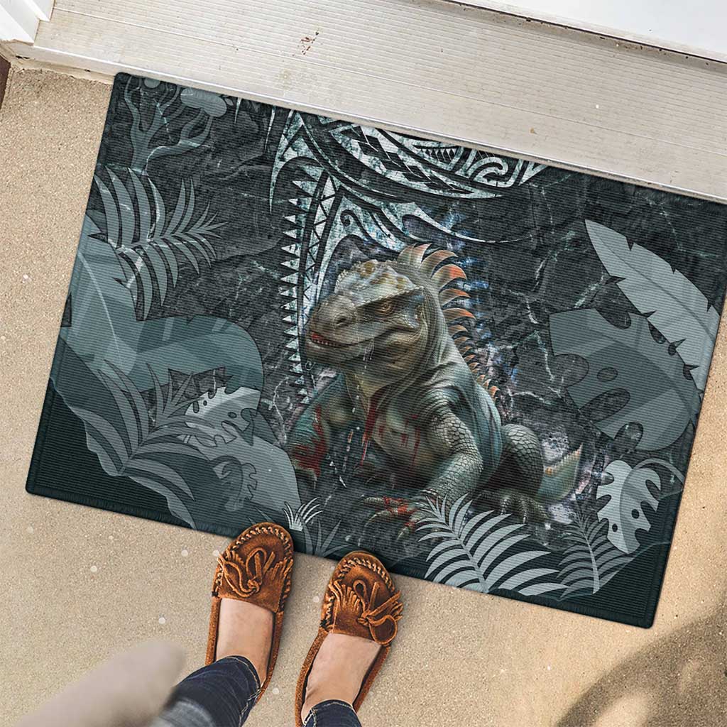 Hawaii Mo'o Lizard God Rubber Doormat Polynesian Style LT05 - Polynesian Pride