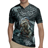Hawaii Mo'o Lizard God Rugby Jersey Polynesian Style LT05 - Polynesian Pride