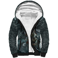 Hawaii Mo'o Lizard God Sherpa Hoodie Polynesian Style LT05 Unisex Green - Polynesian Pride