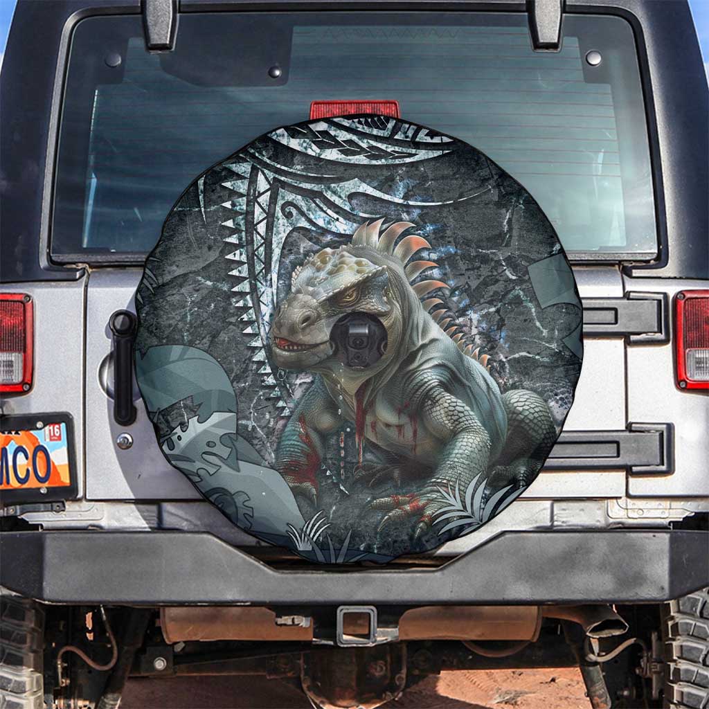 Hawaii Mo'o Lizard God Spare Tire Cover Polynesian Style LT05 Green - Polynesian Pride