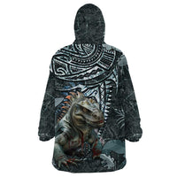 Hawaii Mo'o Lizard God Wearable Blanket Hoodie Polynesian Style LT05 - Polynesian Pride