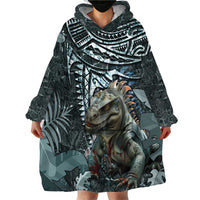 Hawaii Mo'o Lizard God Wearable Blanket Hoodie Polynesian Style LT05 - Polynesian Pride