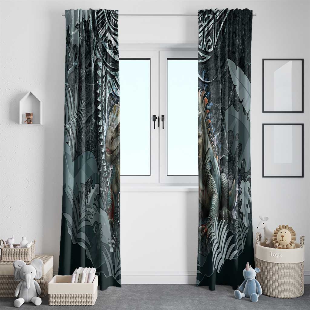 Hawaii Mo'o Lizard God Window Curtain Polynesian Style LT05 - Polynesian Pride