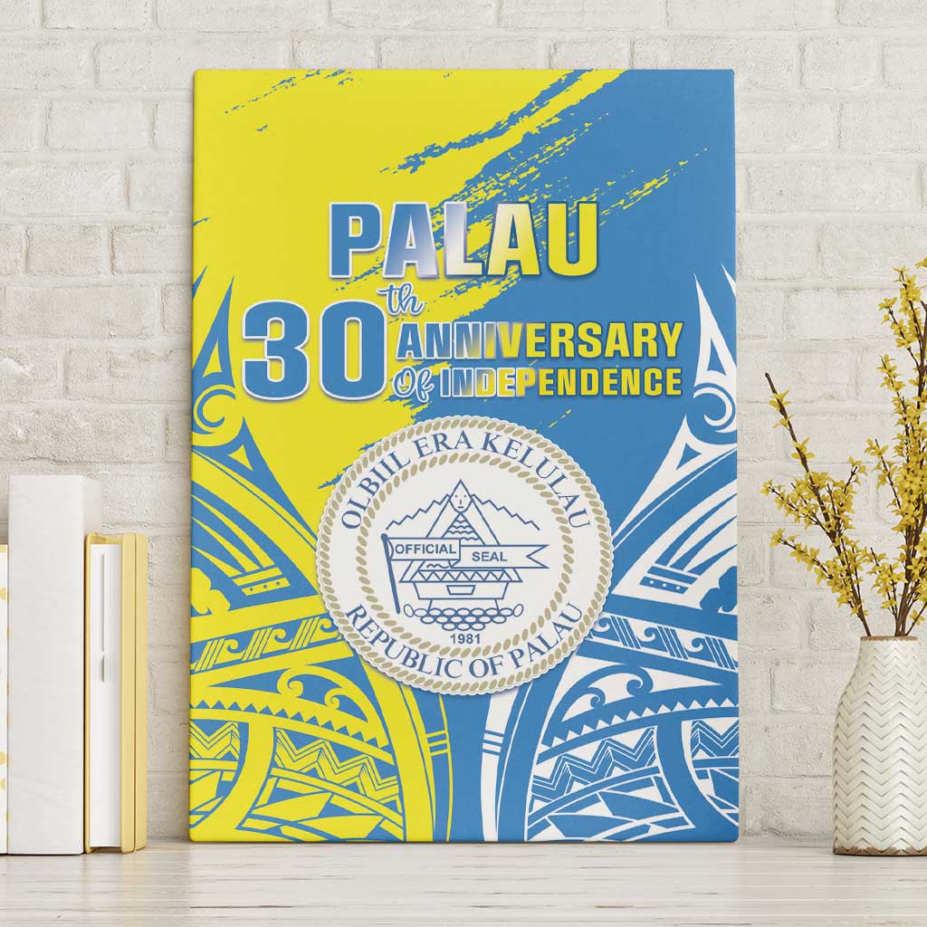 Palau Independence Day Canvas Wall Art Happy 30th Anniversary