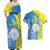 Palau Independence Day Couples Matching Off Shoulder Maxi Dress and Hawaiian Shirt Happy 30th Anniversary