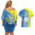 Palau Independence Day Couples Matching Off Shoulder Short Dress and Hawaiian Shirt Happy 30th Anniversary