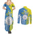 Palau Independence Day Couples Matching Summer Maxi Dress and Long Sleeve Button Shirt Happy 30th Anniversary