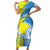 Palau Independence Day Family Matching Short Sleeve Bodycon Dress and Hawaiian Shirt Happy 30th Anniversary