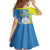 Palau Independence Day Kid Short Sleeve Dress Happy 30th Anniversary