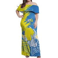 Palau Independence Day Off Shoulder Maxi Dress Happy 30th Anniversary
