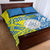 Palau Independence Day Quilt Bed Set Happy 30th Anniversary