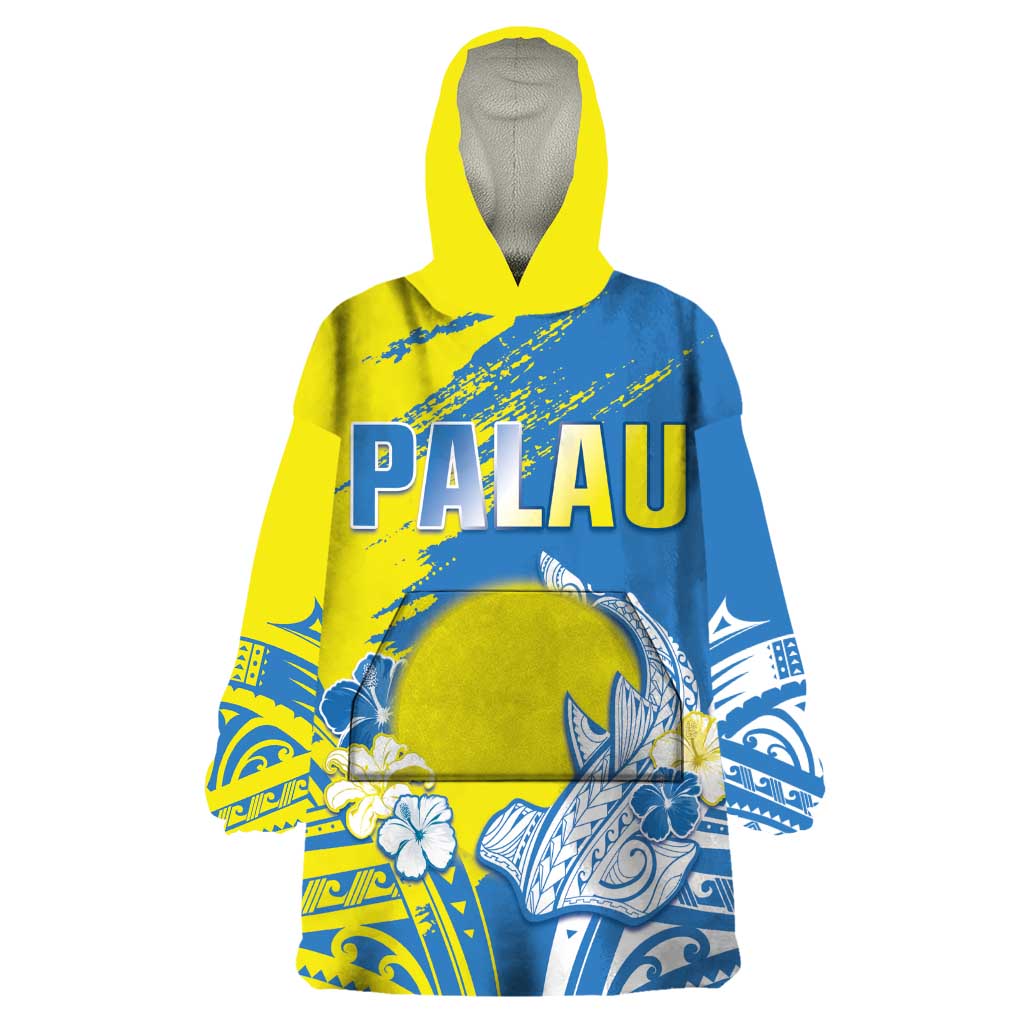 Palau Independence Day Wearable Blanket Hoodie Happy 30th Anniversary