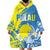 Palau Independence Day Wearable Blanket Hoodie Happy 30th Anniversary