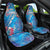 Happy Diwali Festival Car Seat Cover Diya Lamp Rangoli With Polynesian Pattern