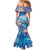 Happy Diwali Festival Family Matching Mermaid Dress and Hawaiian Shirt Diya Lamp Rangoli With Polynesian Pattern