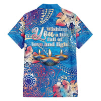 Happy Diwali Festival Hawaiian Shirt Diya Lamp Rangoli With Polynesian Pattern LT05 - Polynesian Pride