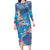 Happy Diwali Festival Long Sleeve Bodycon Dress Diya Lamp Rangoli With Polynesian Pattern