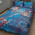 Happy Diwali Festival Quilt Bed Set Diya Lamp Rangoli With Polynesian Pattern