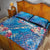 Happy Diwali Festival Quilt Bed Set Diya Lamp Rangoli With Polynesian Pattern