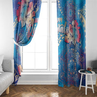 Happy Diwali Festival Window Curtain Diya Lamp Rangoli With Polynesian Pattern LT05 - Polynesian Pride