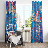 Happy Diwali Festival Window Curtain Diya Lamp Rangoli With Polynesian Pattern LT05 - Polynesian Pride