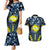 Personalised Palau Couples Matching Mermaid Dress and Hawaiian Shirt Polynesian Dolphin Tropical Hibiscus Style