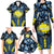 Personalised Palau Family Matching Long Sleeve Bodycon Dress and Hawaiian Shirt Polynesian Dolphin Tropical Hibiscus Style