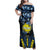 Personalised Palau Family Matching Off Shoulder Maxi Dress and Hawaiian Shirt Polynesian Dolphin Tropical Hibiscus Style