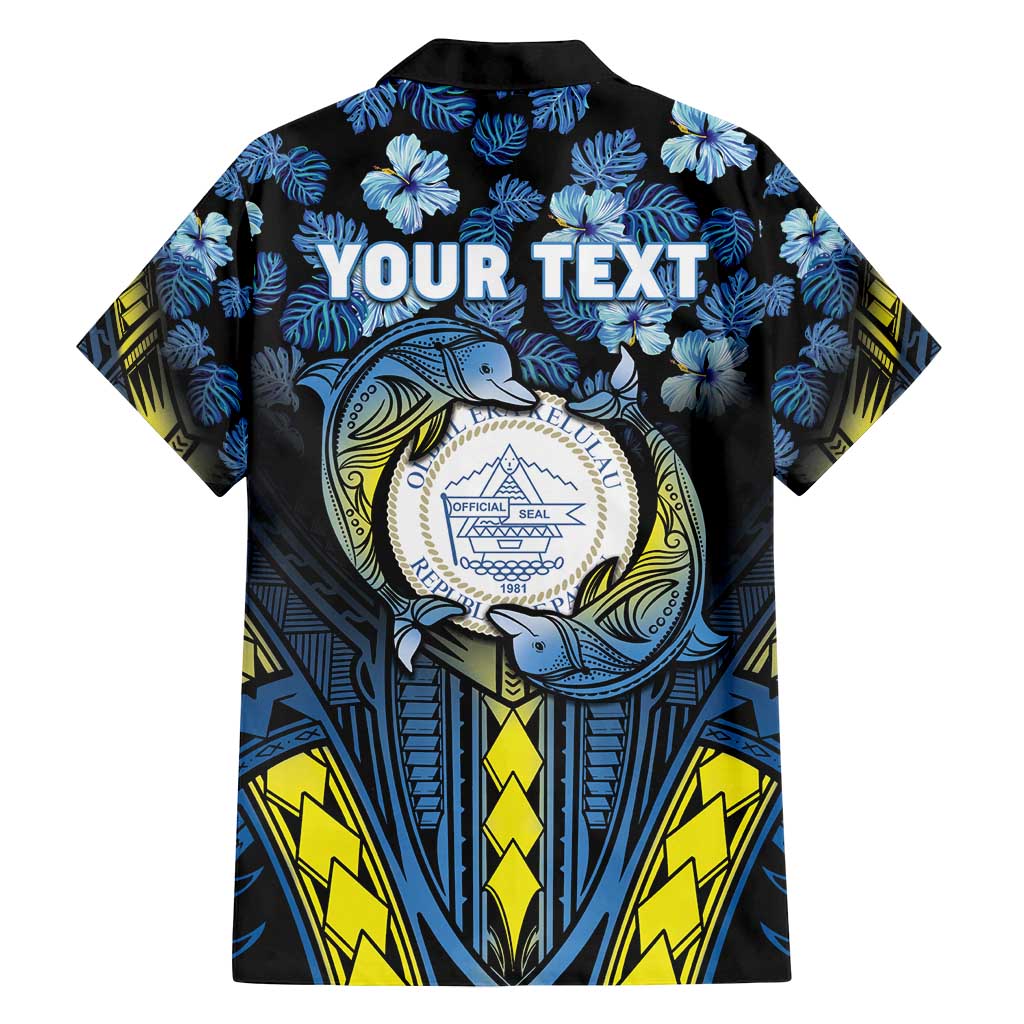Personalised Palau Family Matching Tank Maxi Dress and Hawaiian Shirt Polynesian Dolphin Tropical Hibiscus Style