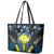 Palau Leather Tote Bag Polynesian Dolphin Tropical Hibiscus Style