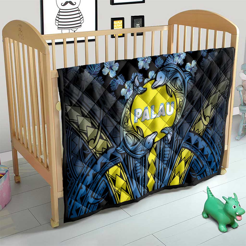 Palau Quilt Polynesian Dolphin Tropical Hibiscus Style