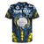 Personalised Palau Rugby Jersey Polynesian Dolphin Tropical Hibiscus Style