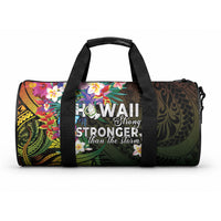 Hawaii Strong Duffle Bag Polynesian Tribal Tropical Flowers LT05 One size Black - Polynesian Pride