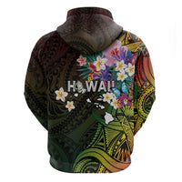 Hawaii Strong Hoodie Polynesian Tribal Tropical Flowers LT05 - Polynesian Pride