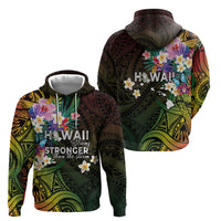 Hawaii Strong Hoodie Polynesian Tribal Tropical Flowers LT05 - Polynesian Pride