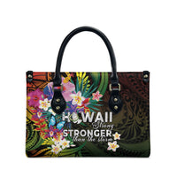 Hawaii Strong Leather Bag Polynesian Tribal Tropical Flowers LT05 - Polynesian Pride