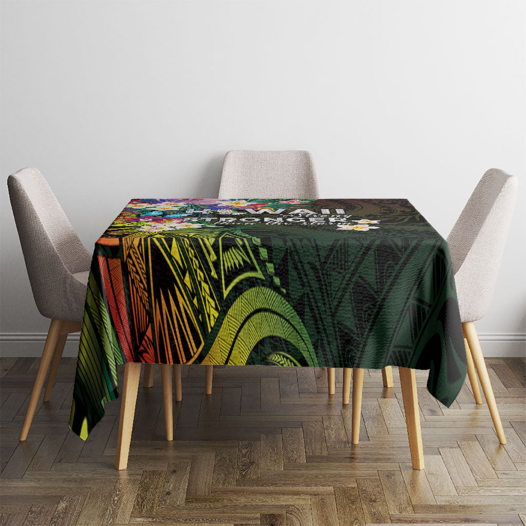 Hawaii Strong Tablecloth Polynesian Tribal Tropical Flowers LT05 - Polynesian Pride