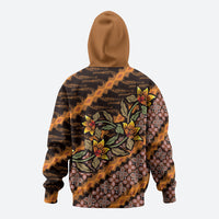 Indonesian Batik Motifs Pattern Floral Art Orange Hoodie LT05 - Polynesian Pride