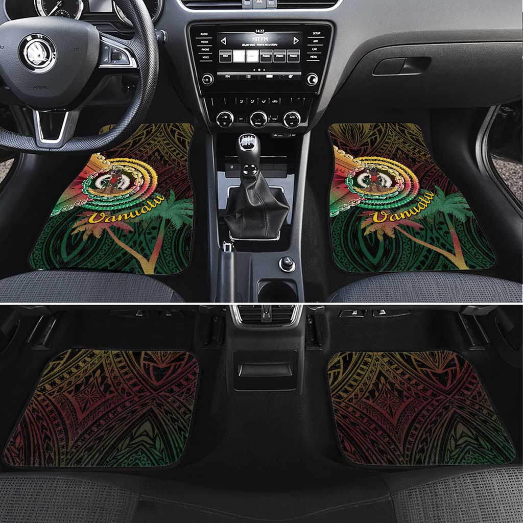 Vanuatu Espiritu Santo Island Car Mats Beach Landscape LT05 Set 4pcs Black - Polynesian Pride