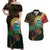 Vanuatu Espiritu Santo Island Couples Matching Off Shoulder Maxi Dress and Hawaiian Shirt Beach Landscape