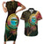 Vanuatu Espiritu Santo Island Couples Matching Short Sleeve Bodycon Dress and Hawaiian Shirt Beach Landscape