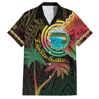 Vanuatu Espiritu Santo Island Family Matching Summer Maxi Dress and Hawaiian Shirt Beach Landscape