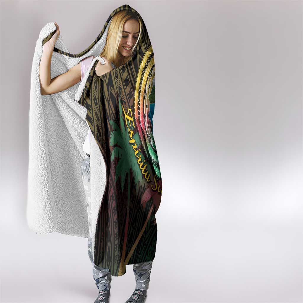 Vanuatu Espiritu Santo Island Hooded Blanket Beach Landscape LT05 - Polynesian Pride