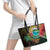 Vanuatu Espiritu Santo Island Leather Tote Bag Beach Landscape